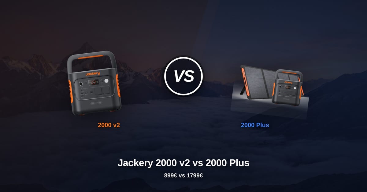 Jackery Explorer 2000 v2 vs Explorer 2000 Plus : Laquelle Choisir en 2026 ?